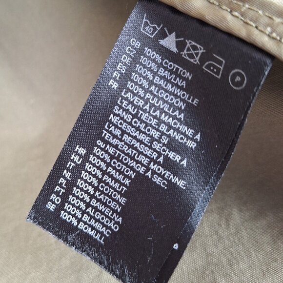 Army Green Utility Jacket Women Size 8 Outdoor Canvas Cargo Hooded Gorpcore H&M - Picture 12 of 12